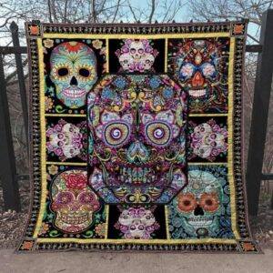 Skull Quilt Blanket Ver 43  Quilt